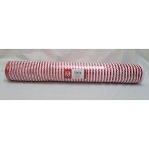 Place & Time Christmas White Red - Wreath  Decorative Mesh Ribbon 21 in x 30 ft